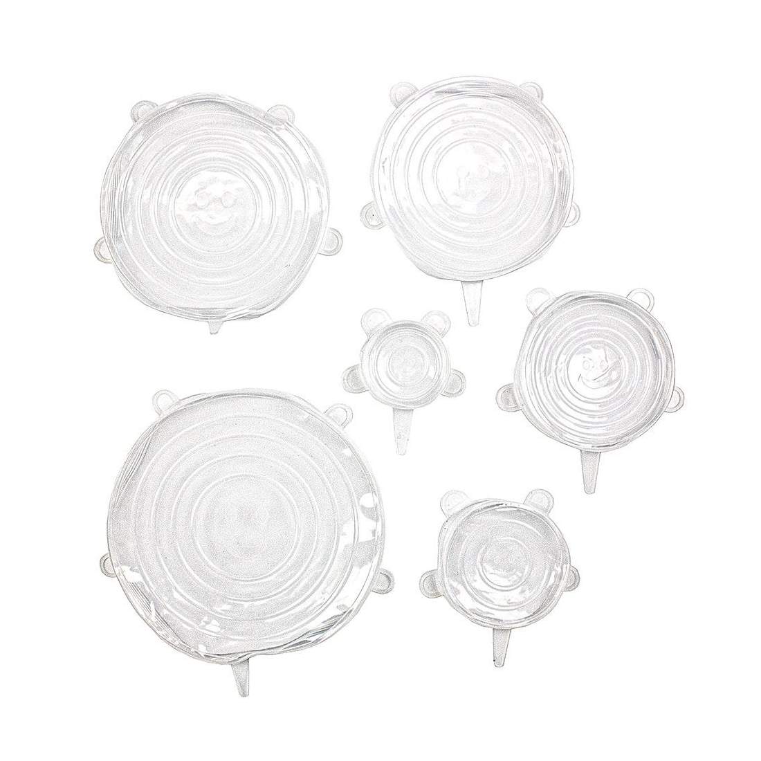 6x Vita silikonlock | Hem & Hobby - Hem & Hushåll - Kök - Köksredskap - Lock | Pryloteket