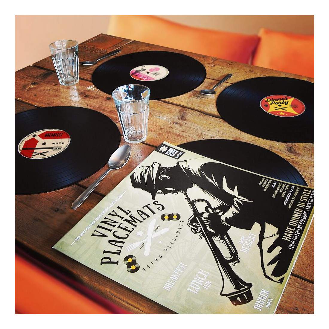 4x Placemats Vinyl Records eStore