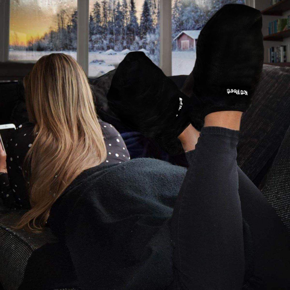 Hot Feet, Varme Hjemmesko - Sort billede