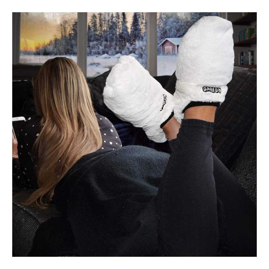 Hot Feet, Värmetofflor - Vit