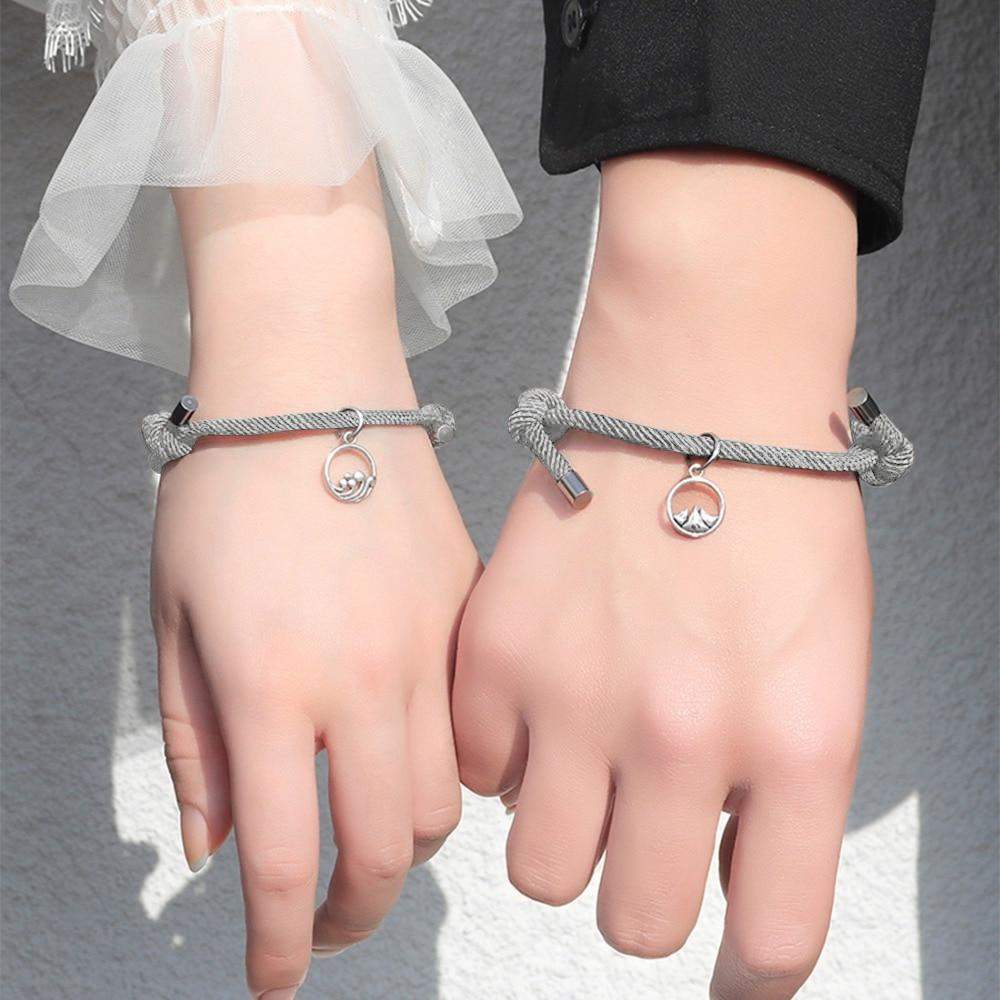 Pararmbånd med Magnet - Grå