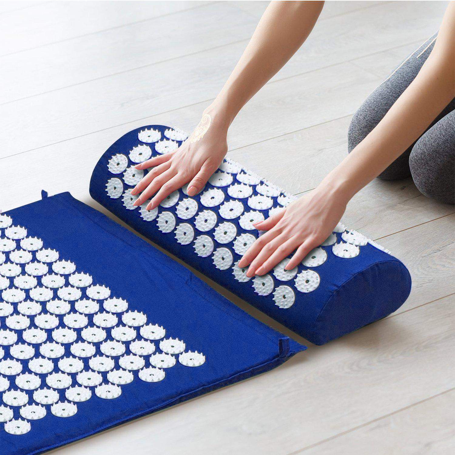 Akupressurmatta och Akupressurkudde - Blå | Hälsa & Skönhet - Personvård - Massage | Pryloteket