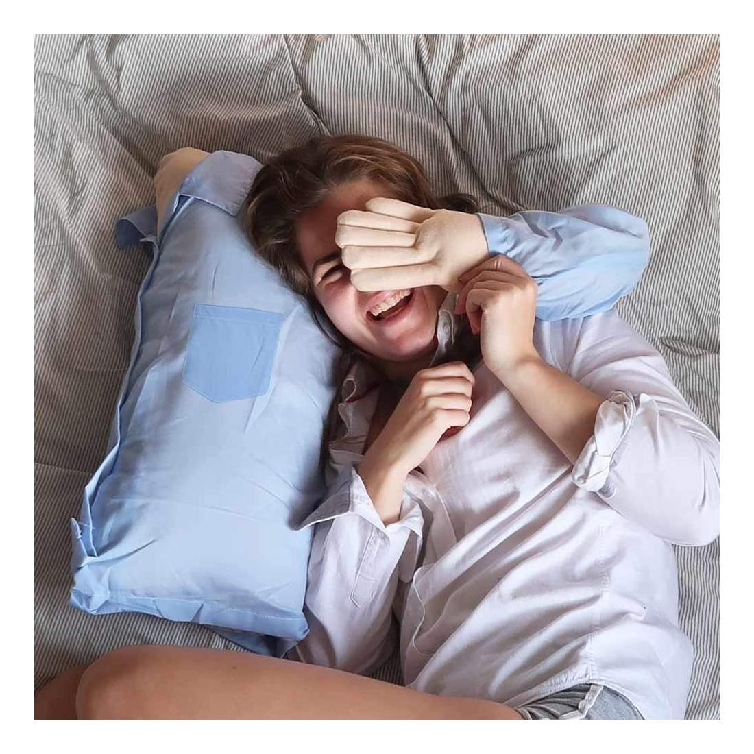 Pojkvänskudde, Blå - 55 cm | Hem & Hobby - Hem & Hushåll - Textil | Pryloteket