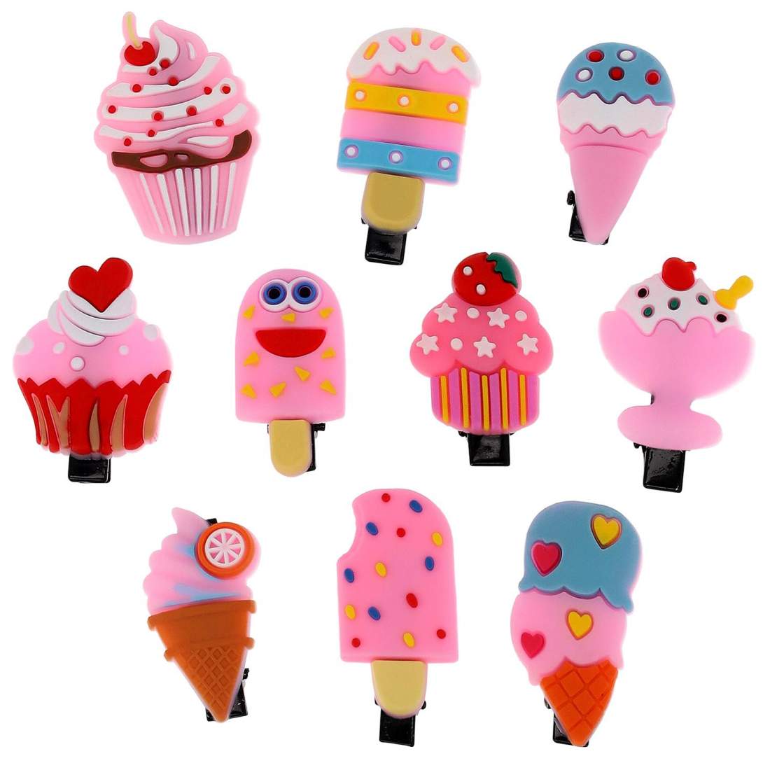 10x Cute Hair Clips Ice Creams eStore