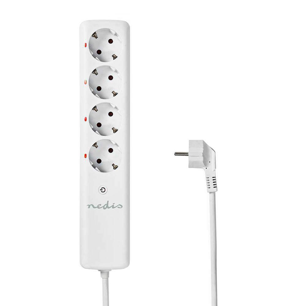 Nedis RF stikdåse Strip | 4 x Schuko-type F | 3680 W