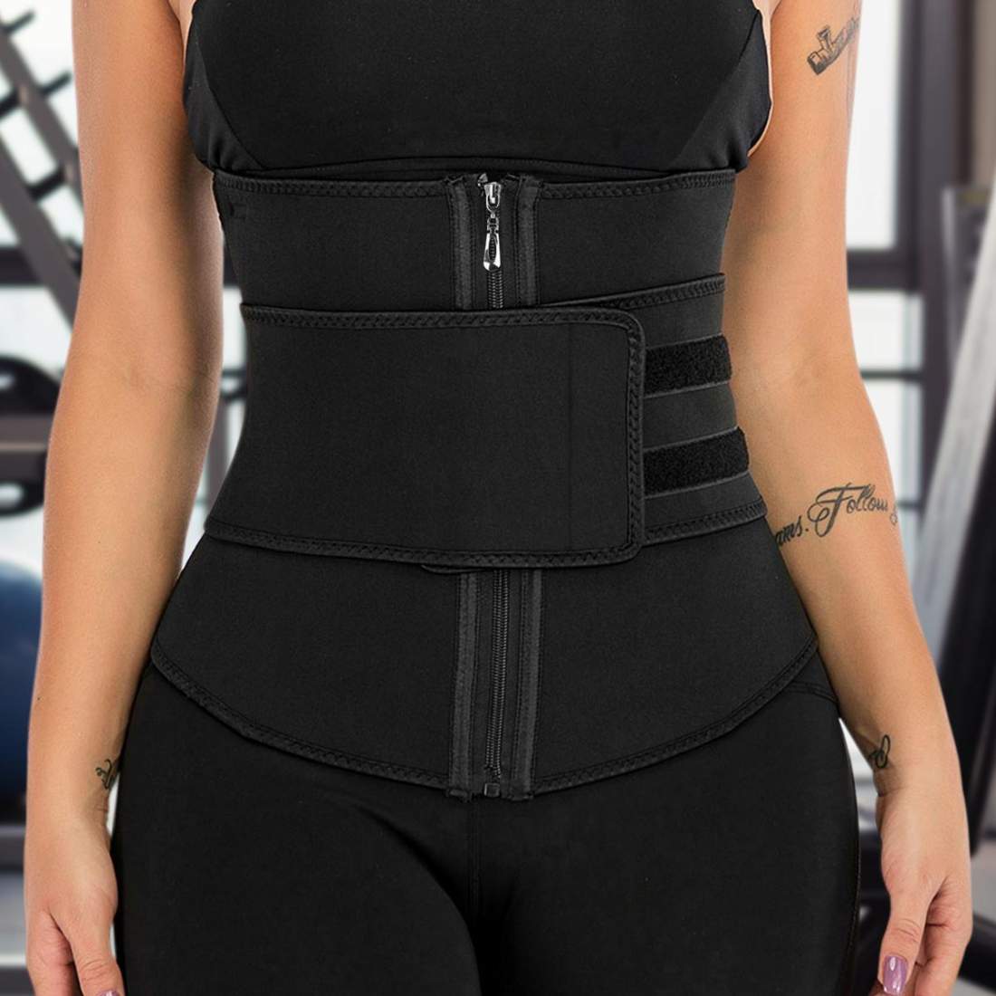 Waist Trainer with Velcro Strap Black eStore