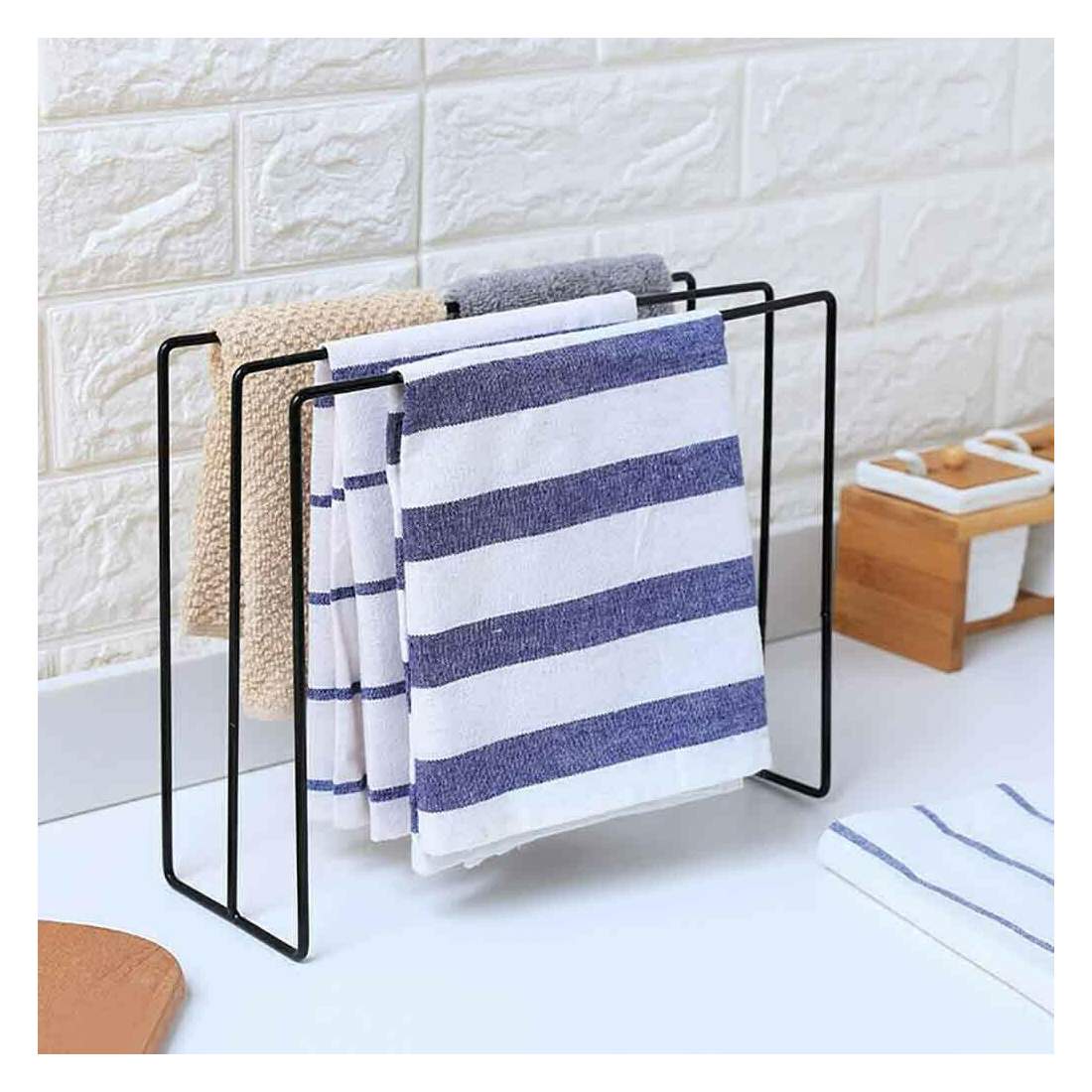 Kompakt Handdukshängare - Svart