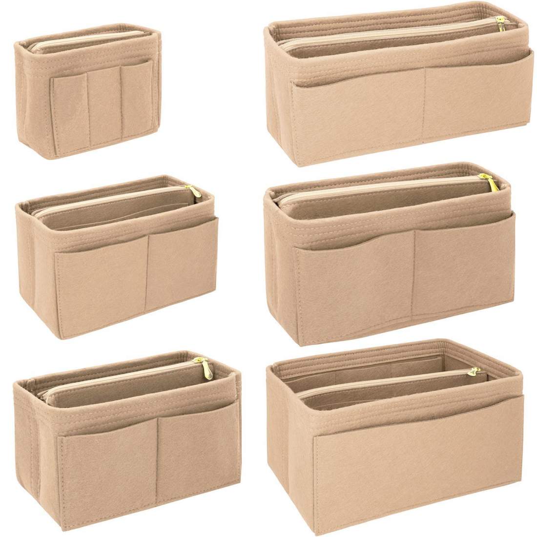 2x Väskinsatser - Beige