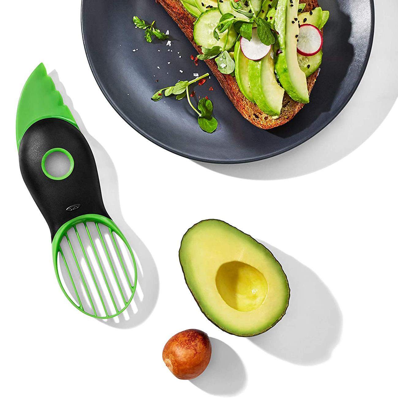 Avocadoskærer, 3-i-1 - Grøn