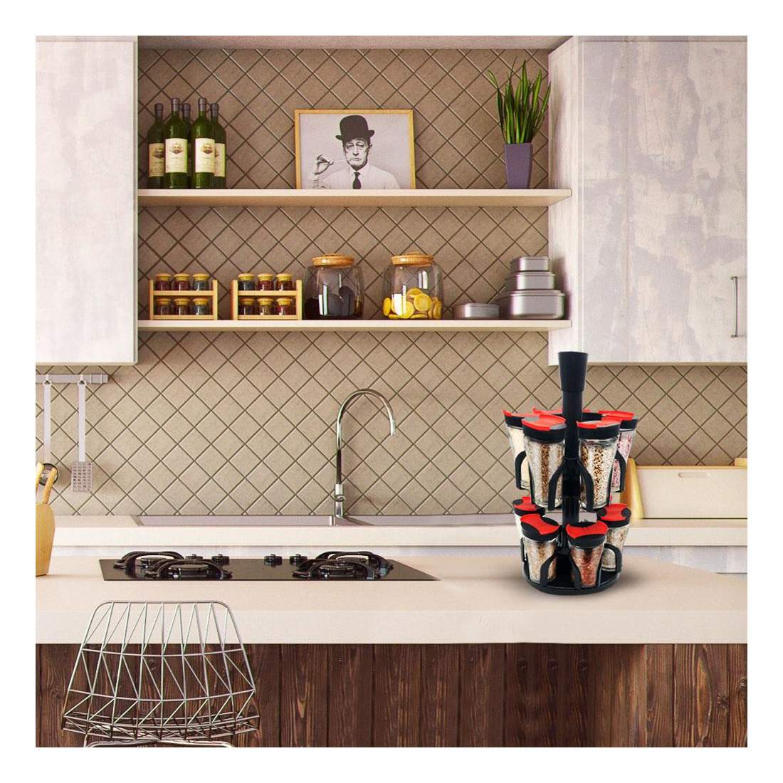 Roterbart Kryddställ - 12 Kryddbehållare | Hem & Hobby - Hem & Hushåll - Kök - Köksförvaring - Kryddförvaring - Kryddställ | Pryloteket