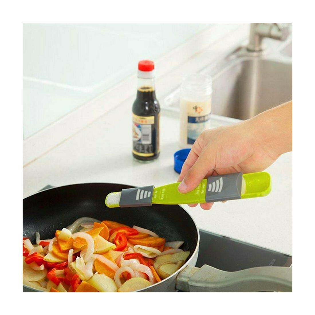 Justerbar Måttsked, 0.5 till 13 ml - Grön | Hem & Hobby - Hem & Hushåll - Kök - Köksredskap - Köksmått | Pryloteket