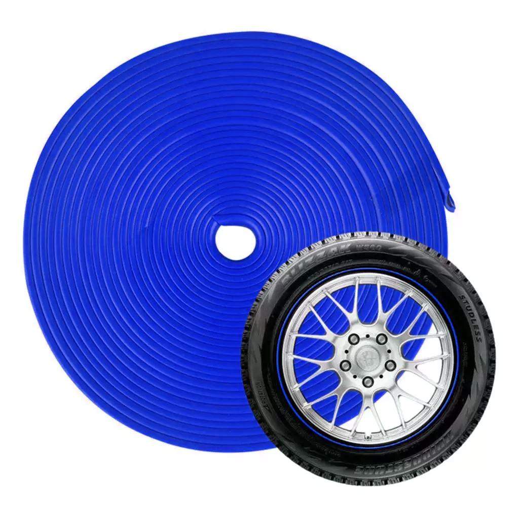 Fælgbeskytter af Gummi, 8 m - Blå