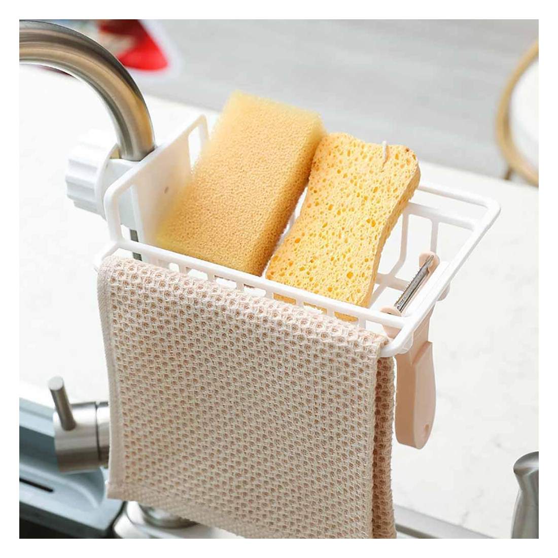 Justerbar Korg för Dusch och Kök - Vit | Hem & Hobby - Hem & Hushåll - Badrum - Duschtillbehör | Pryloteket