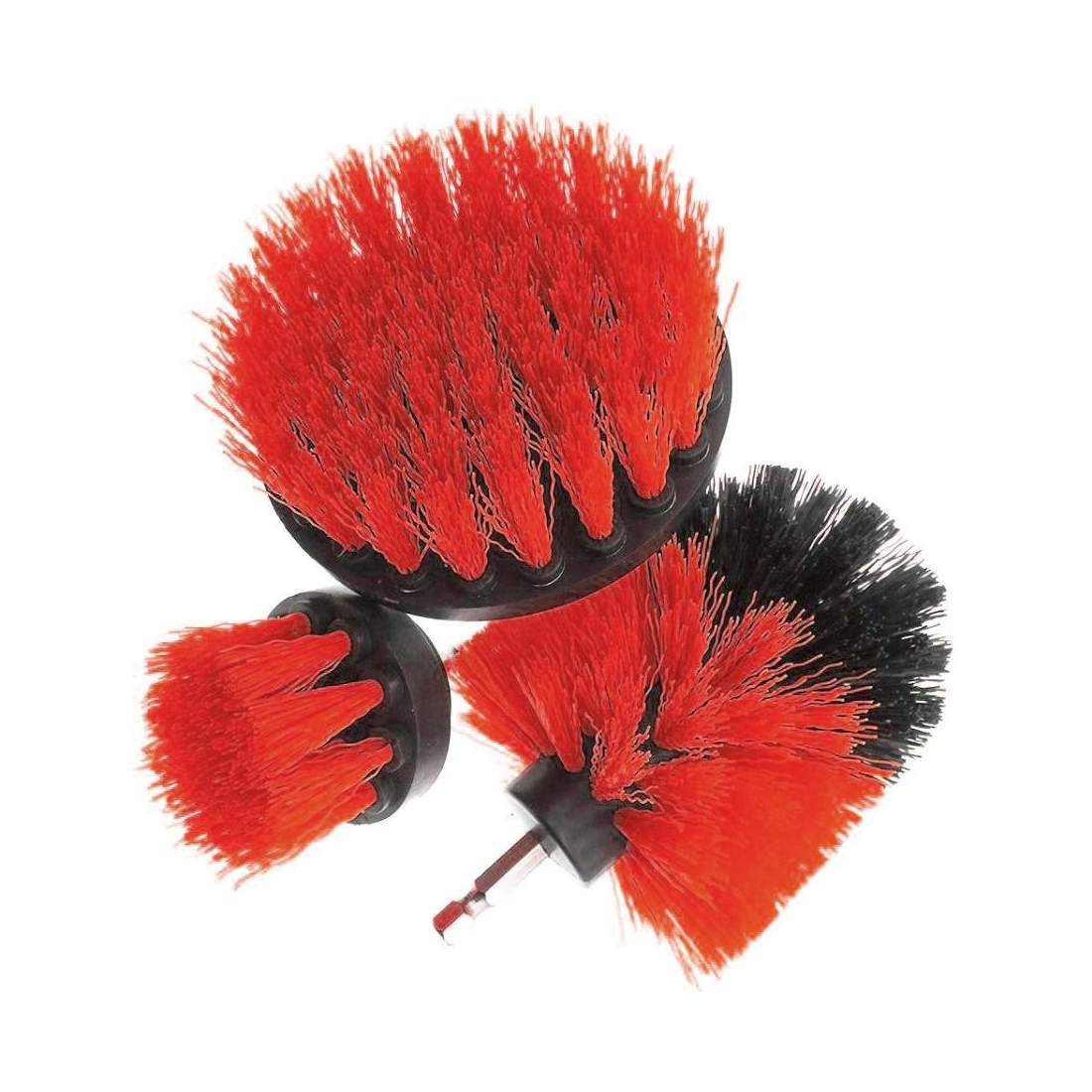 3x Rengöringsborstar till Borrmaskin - Röd | Hem & Hobby - Hem & Hushåll - Bygg - Mätinstrument & Verktyg | Pryloteket