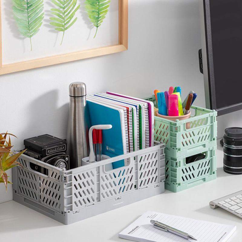 3x Stabelbare og Sammenfoldelige Opbevaringsbokse