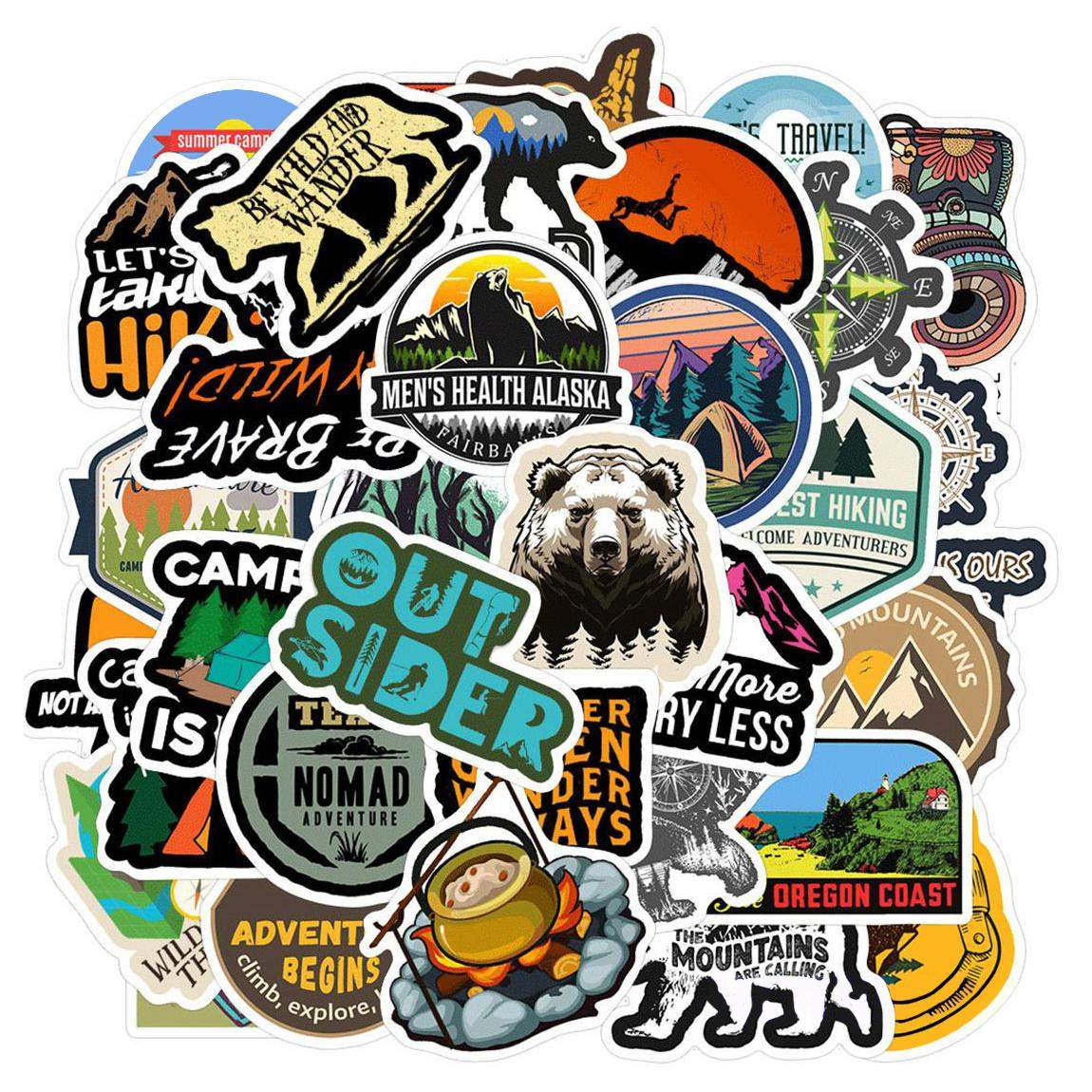 50x Klistermärken och Dekaler - Camping - Nr. 2 | Leksaker & Spel - Leksaker - Rittillbehör & Pyssel - Klistermärken | Pryloteket