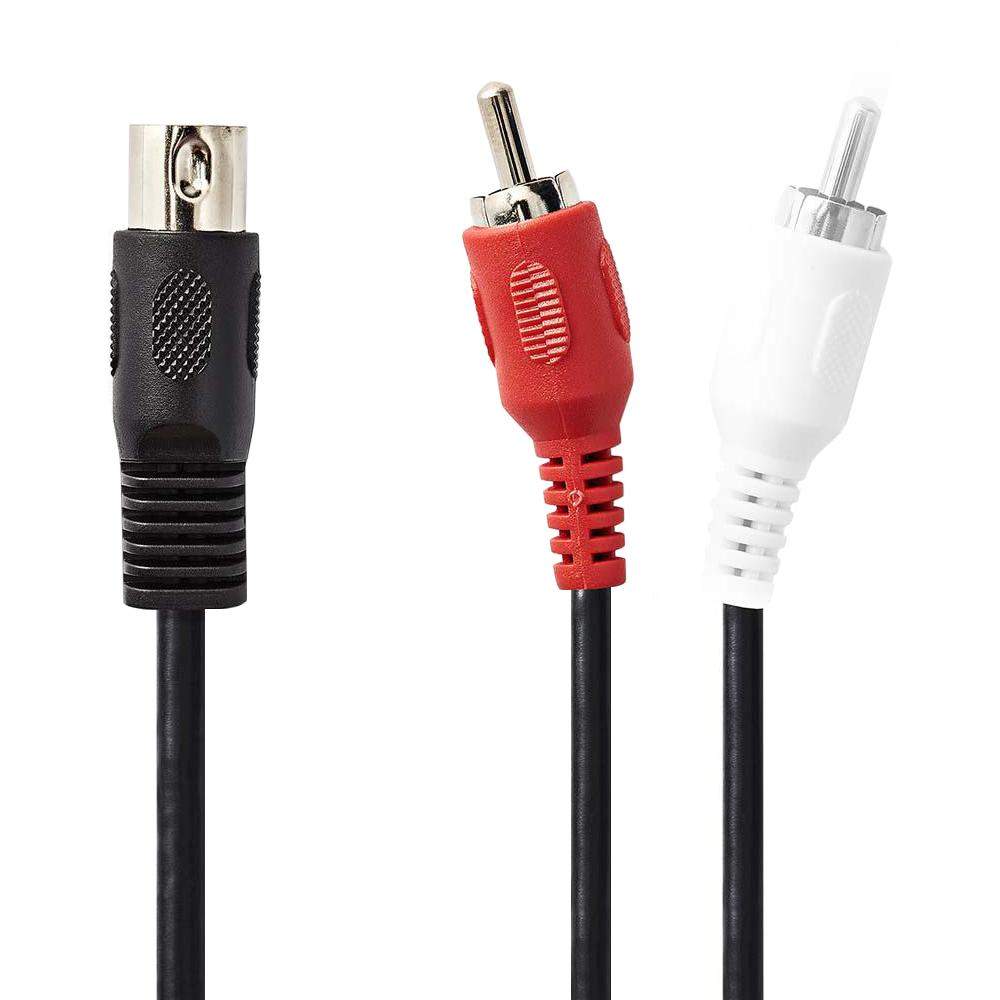 Lydkabel, DIN til 2x RCA - 1 m