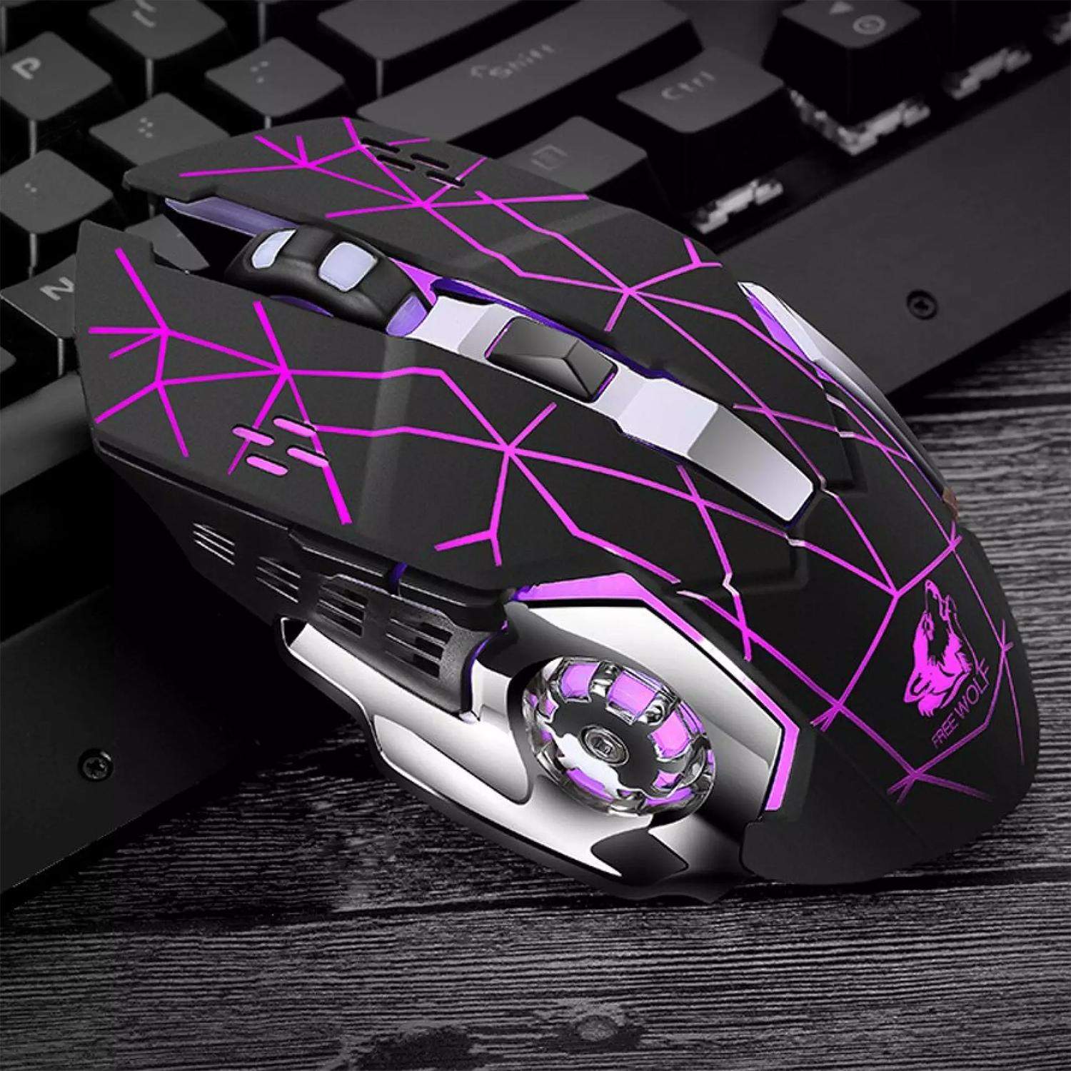 Trådløs Gamingmus, X8 - Skiftende Belysning