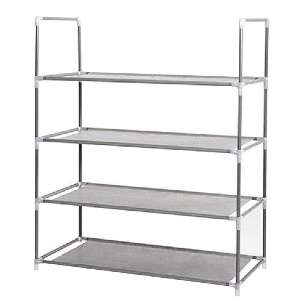 Skohylla med 4 Hyllplan i Textil - Grå | Hem & Hobby - Hem & Hushåll - Förvaring & Organisering - Skohylla | Pryloteket