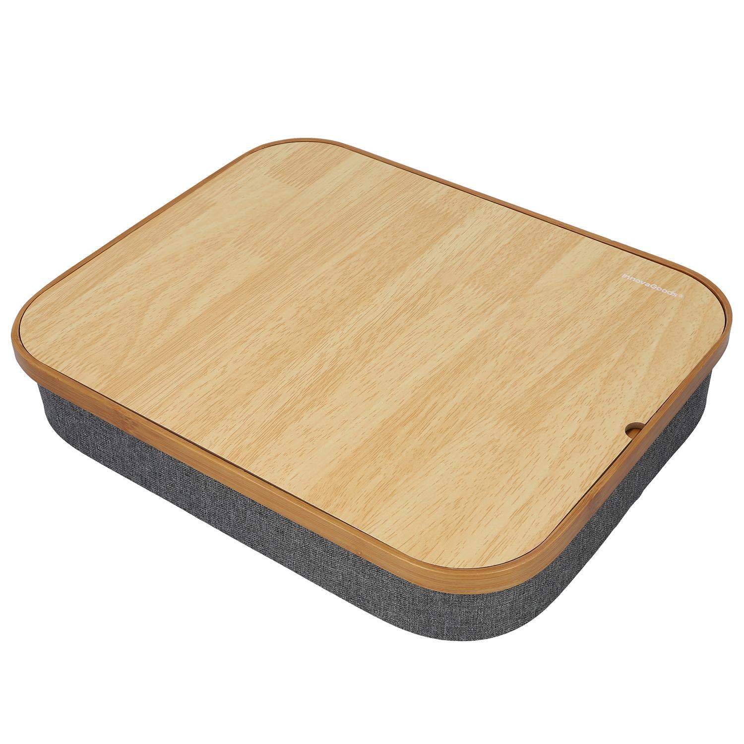 Knäskrivbord med Förvaring - Grå | Elektronik - Datortillbehör - Laptoptillbehör - Laptopbord | Pryloteket