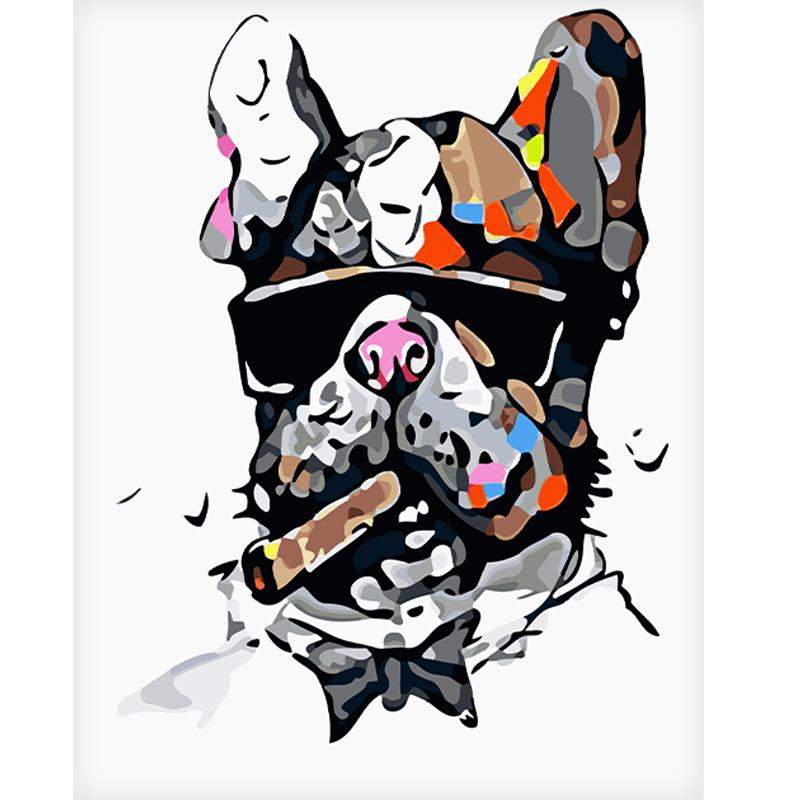 Lærred Plakat, Hund - 60 x 75 cm