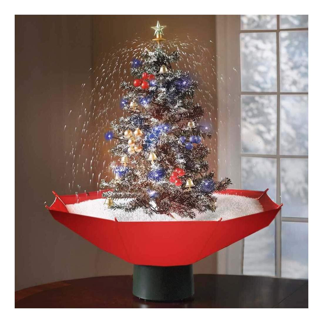 Juldekoration - Julgran med Snö och Musik | Presenttips - Jul - Julpynt | Pryloteket