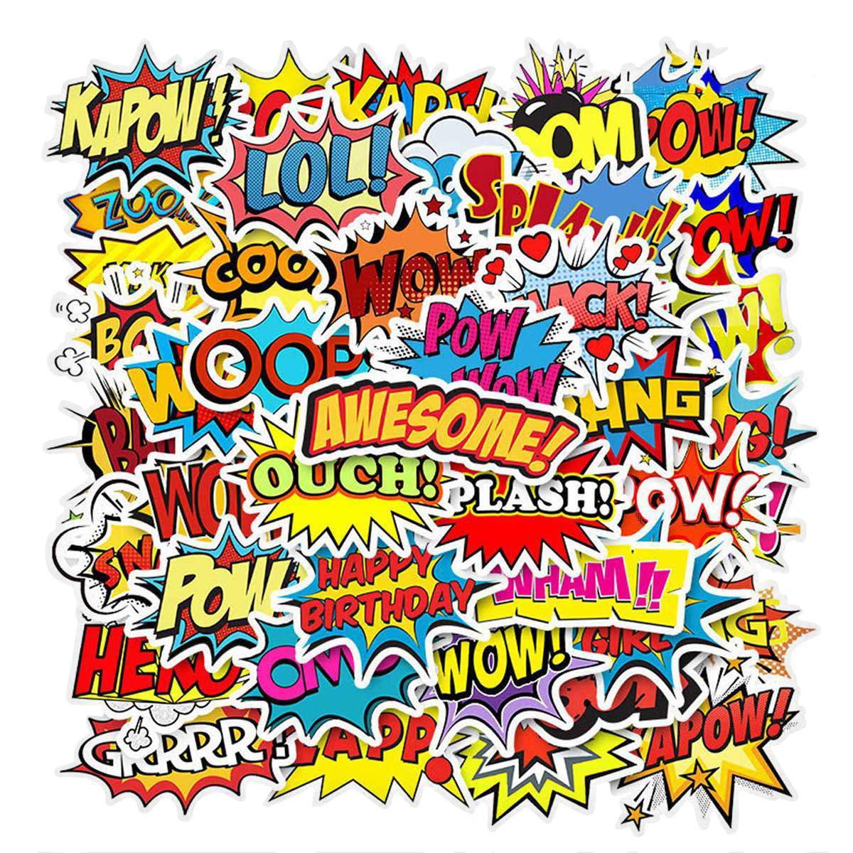 50x Klistermærker og Dekaler - VSCO Comic