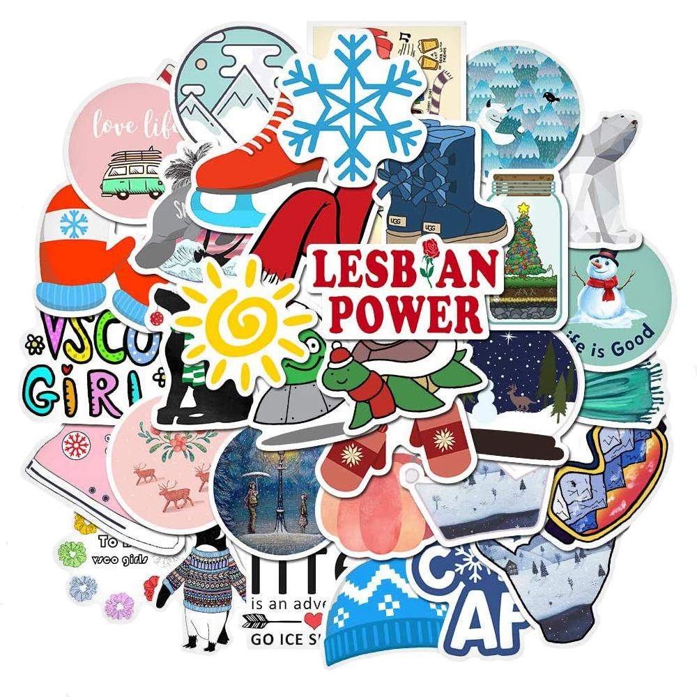 50x Klistermärken och Dekaler - VSCO Winter | Leksaker & Spel - Leksaker - Rittillbehör & Pyssel - Klistermärken | Pryloteket