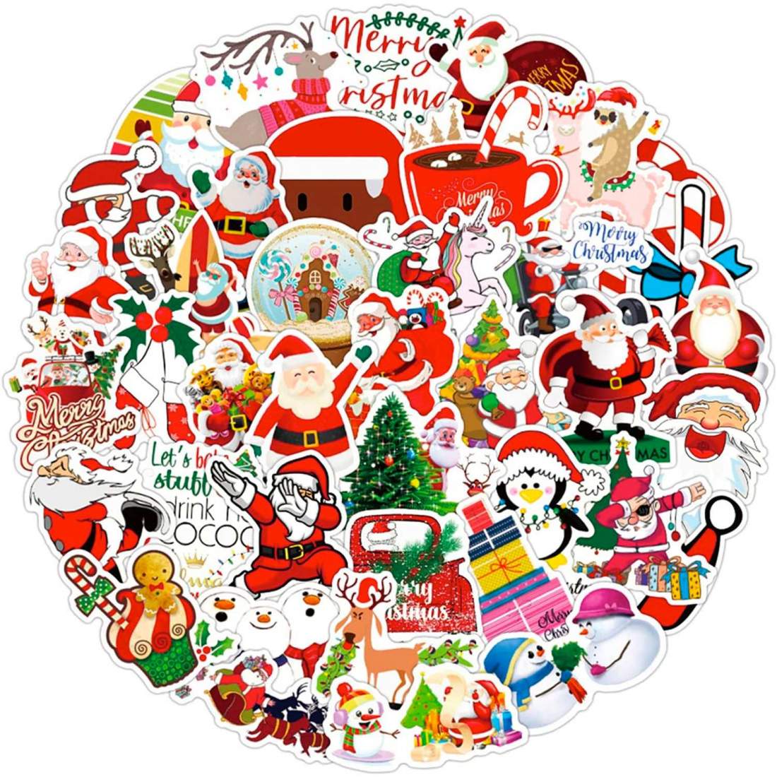 50x Klistermärken och Dekaler - Jul | Presenttips - Jul - Julpynt | Pryloteket