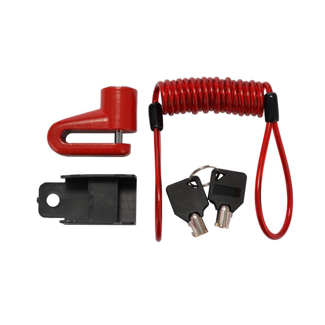 Bromsskivelås till Cykel och MC - Röd