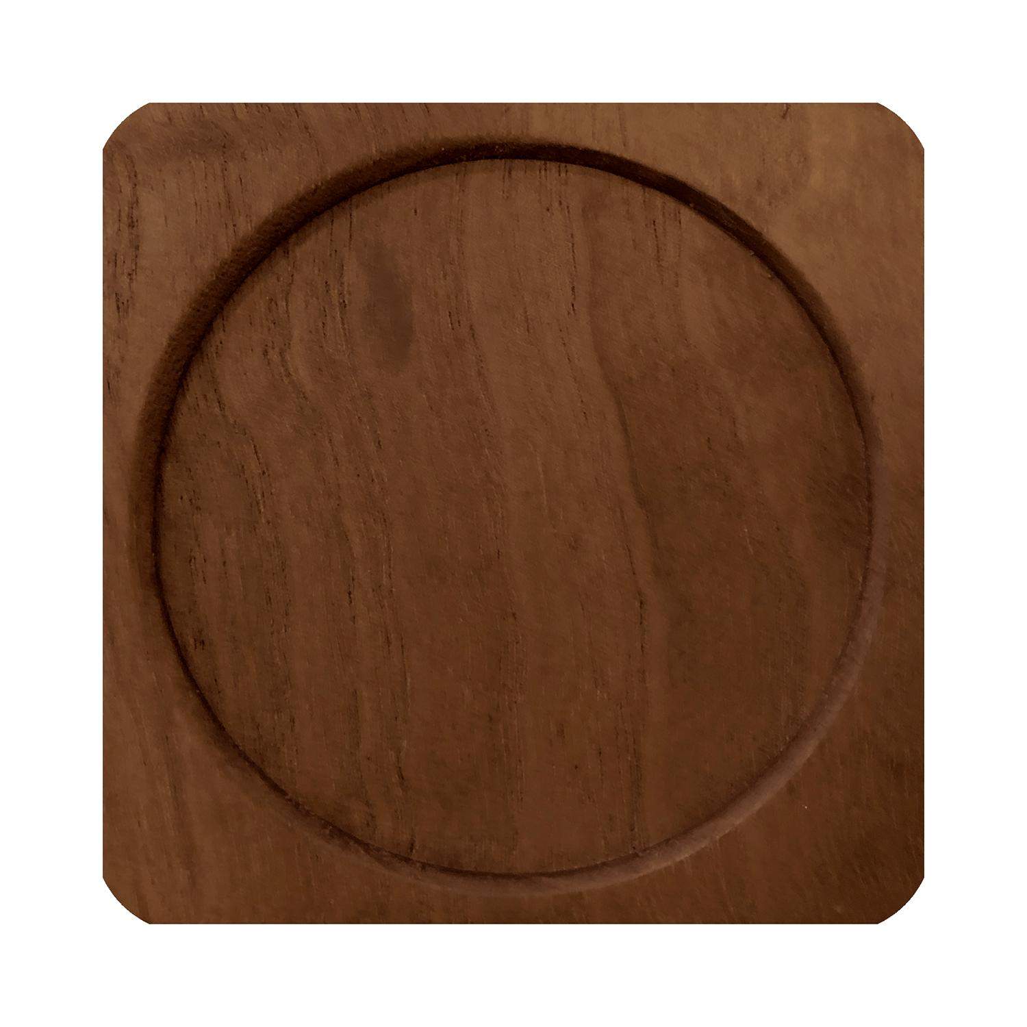 Bordskåner, Mørkt Træ - Firkant - Nr. 1