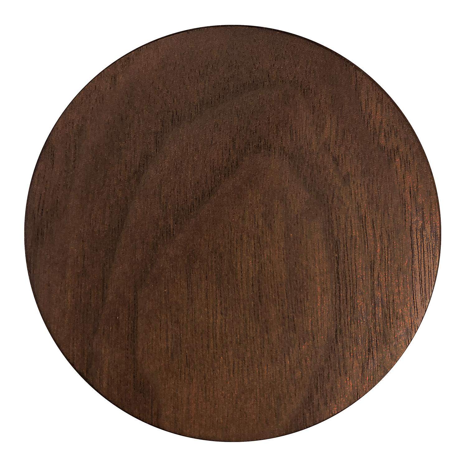 Bordskåner, Mørkt Træ - Rund - Nr. 1