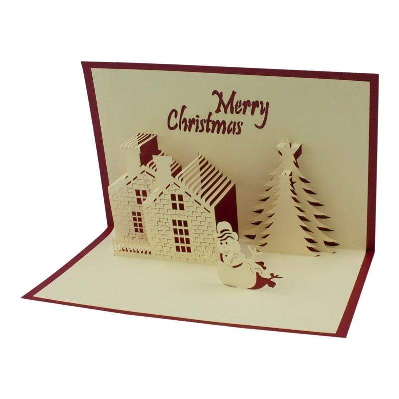 Håndlavede pop-up Julekort