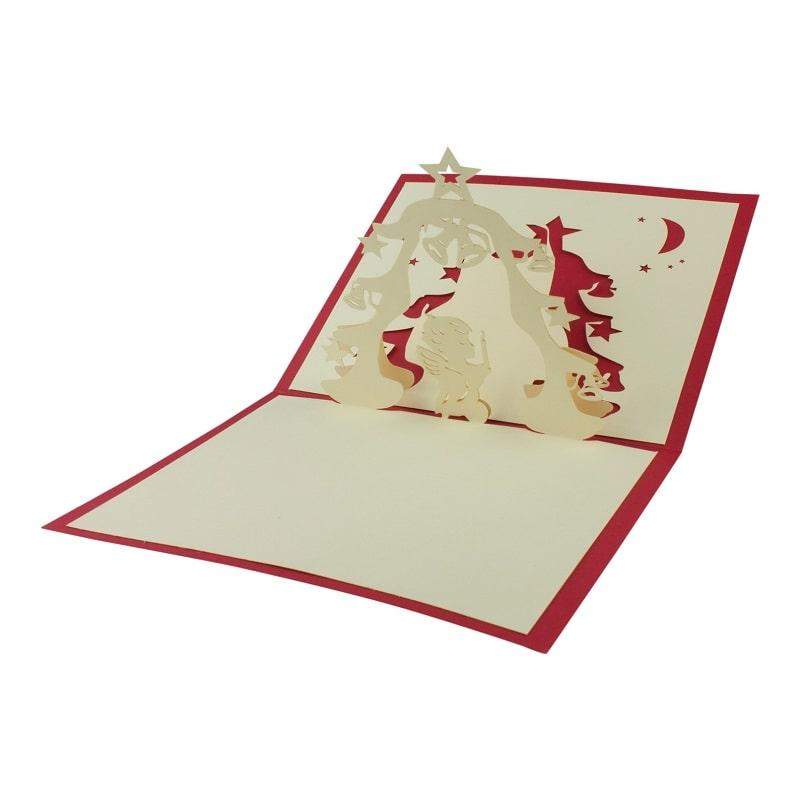 Käsintehty Pop-Up Joulukortti - nro 9