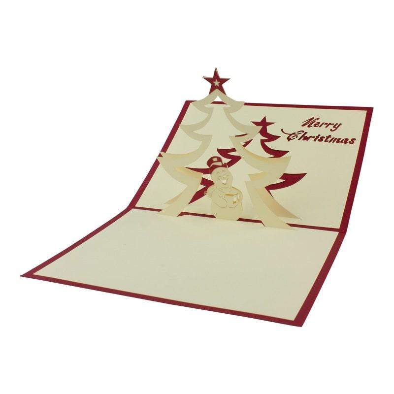 Käsintehty Pop-Up Joulukortti - nro 10