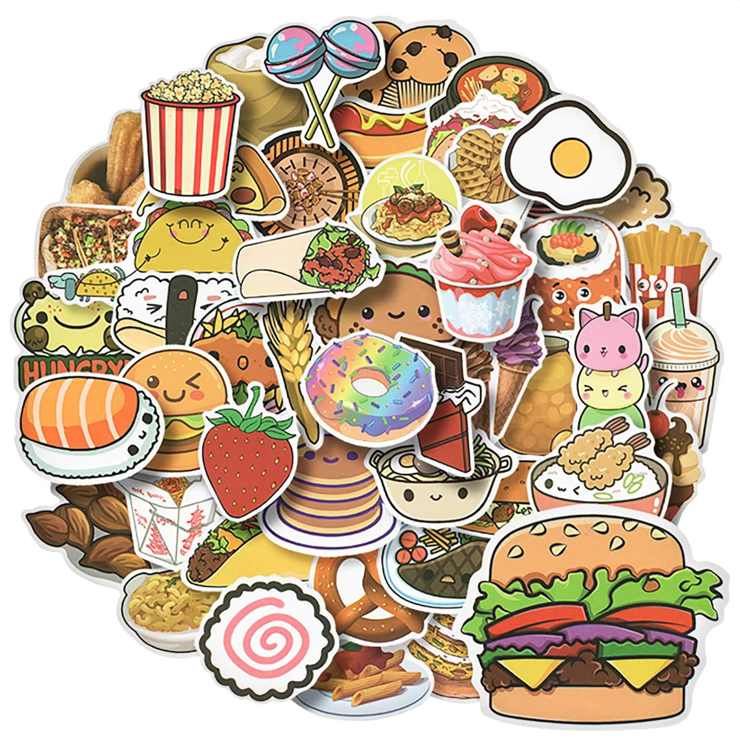 Pakke med Klistermærker - Mad