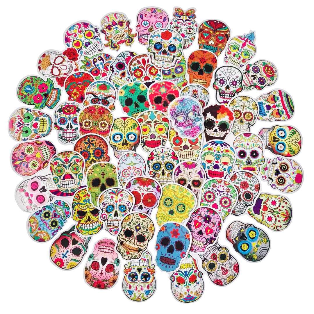 Pakke med Klistermærker - Sugar Skulls