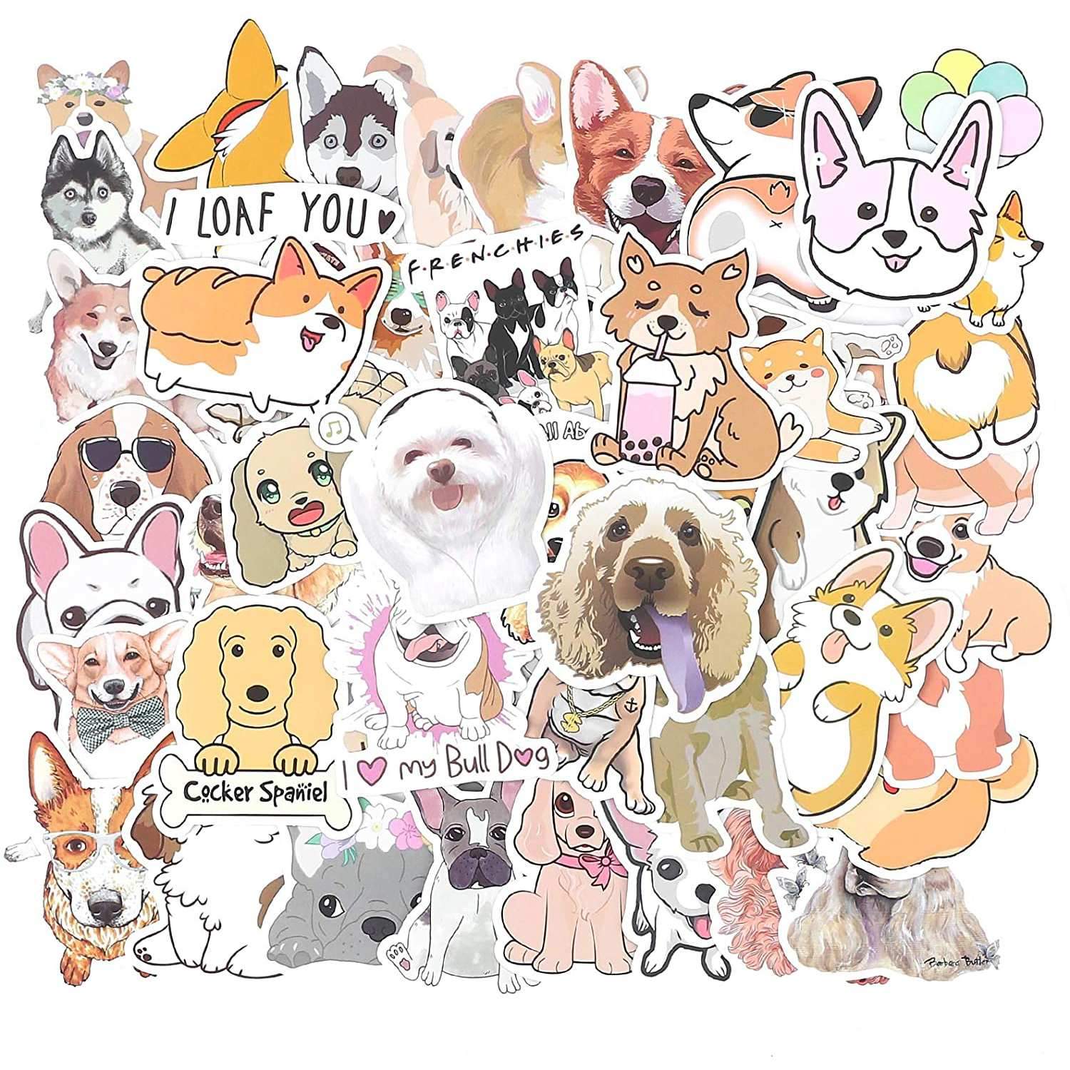 Pakke med Klistermærker - Hundehvalp