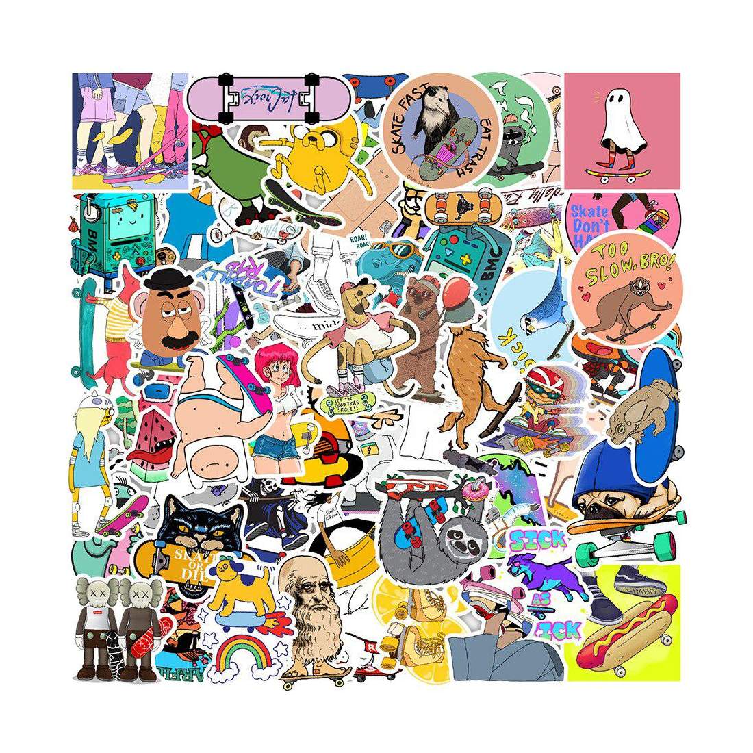 Megapack med Klistermärken - Skateboard | Leksaker & Spel - Leksaker - Rittillbehör & Pyssel - Klistermärken | Pryloteket