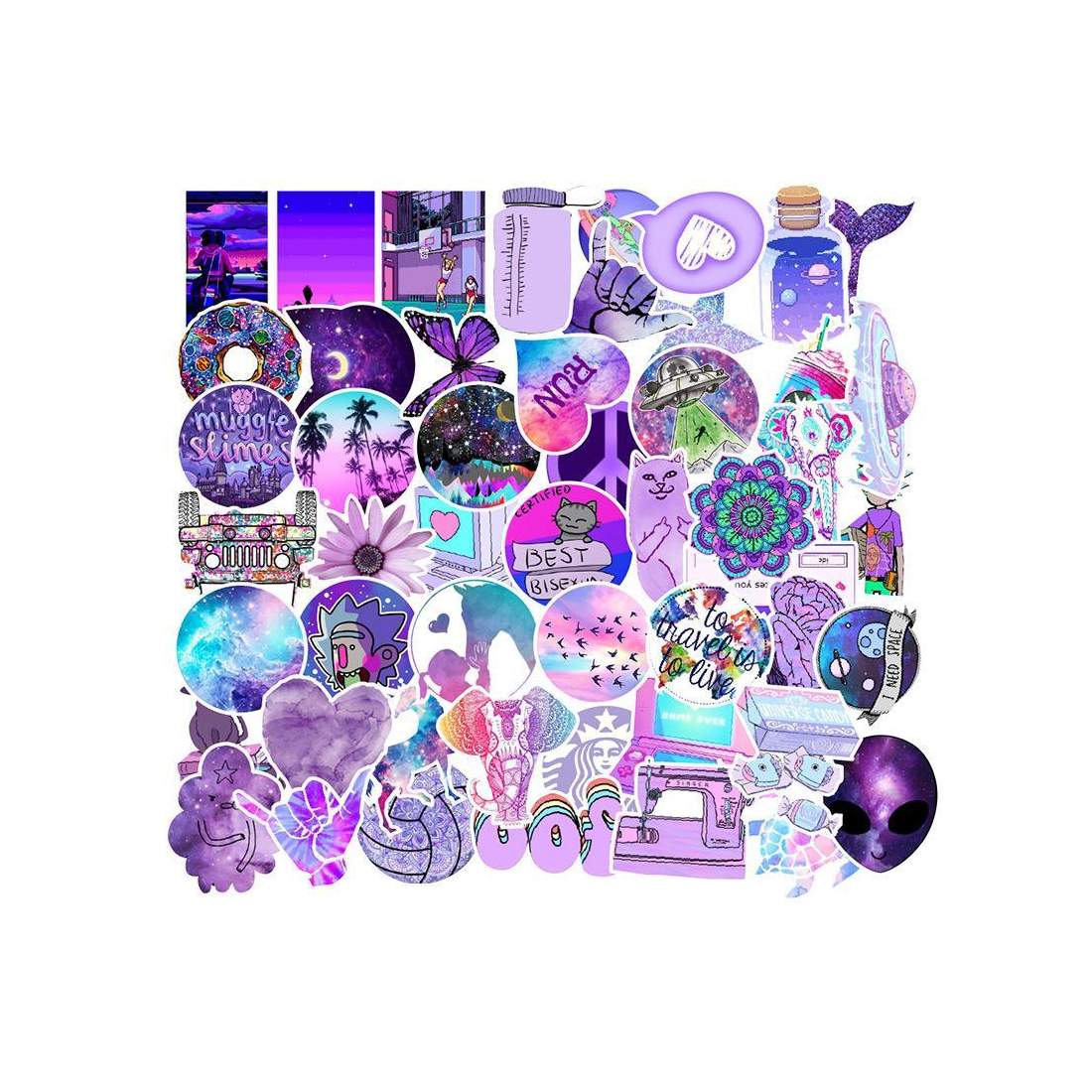 Pack med Klistermärken - Lila Mix 2 | Leksaker & Spel - Leksaker - Rittillbehör & Pyssel - Klistermärken | Pryloteket