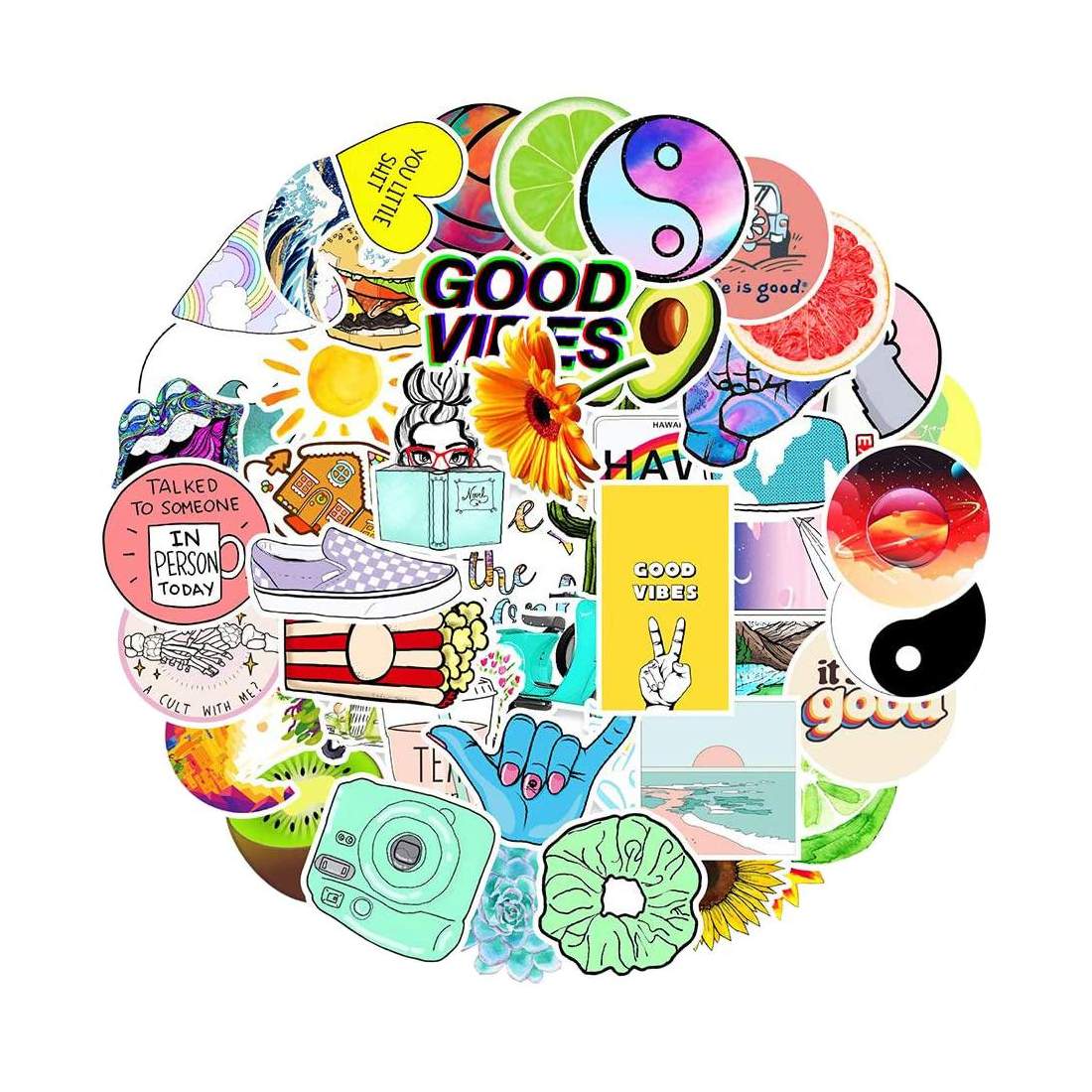 Megapack med Klistermärken - Good Vibes | Leksaker & Spel - Leksaker - Rittillbehör & Pyssel - Klistermärken | Pryloteket