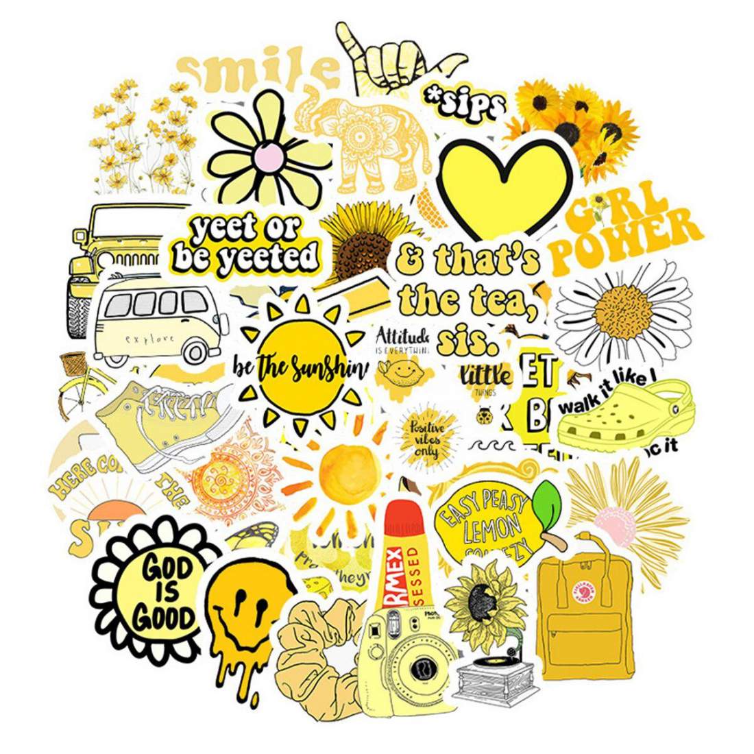 Pack med Klistermärken - Gul Mix | Leksaker & Spel - Leksaker - Rittillbehör & Pyssel - Klistermärken | Pryloteket