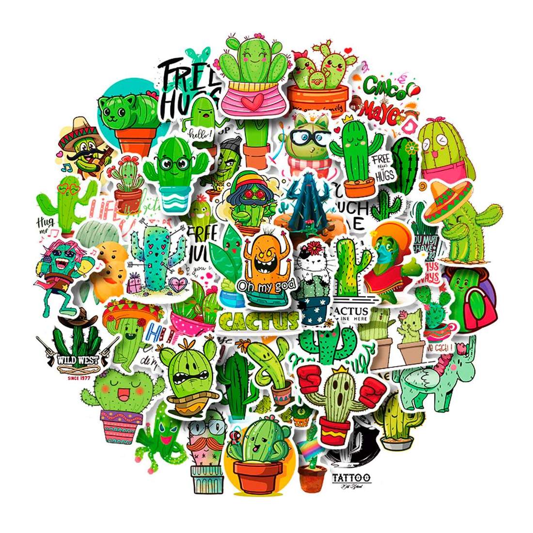Pack med Klistermärken - Kaktusar | Leksaker & Spel - Leksaker - Rittillbehör & Pyssel - Klistermärken | Pryloteket