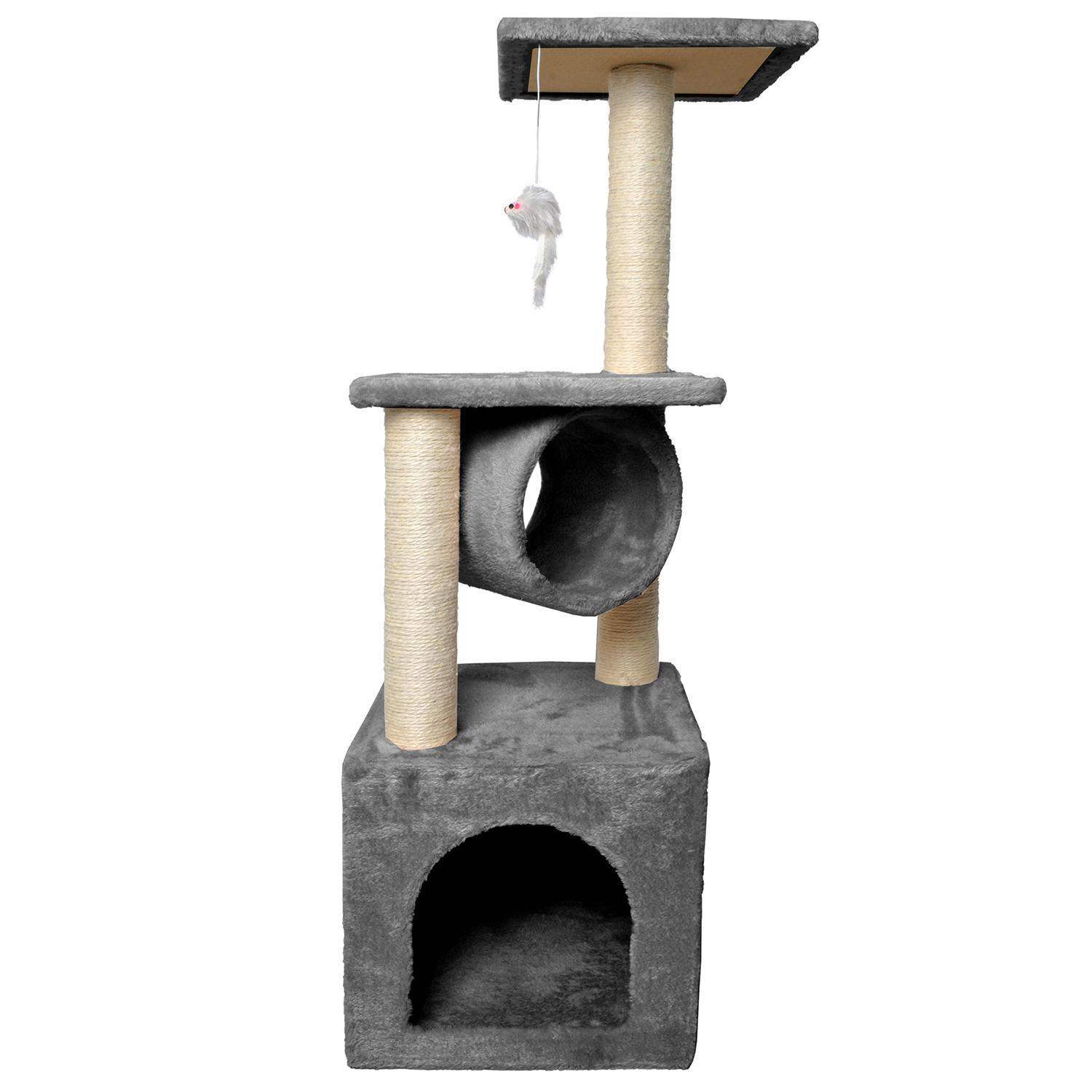 Kattetræ med Hule og Tunnel - 90 cm