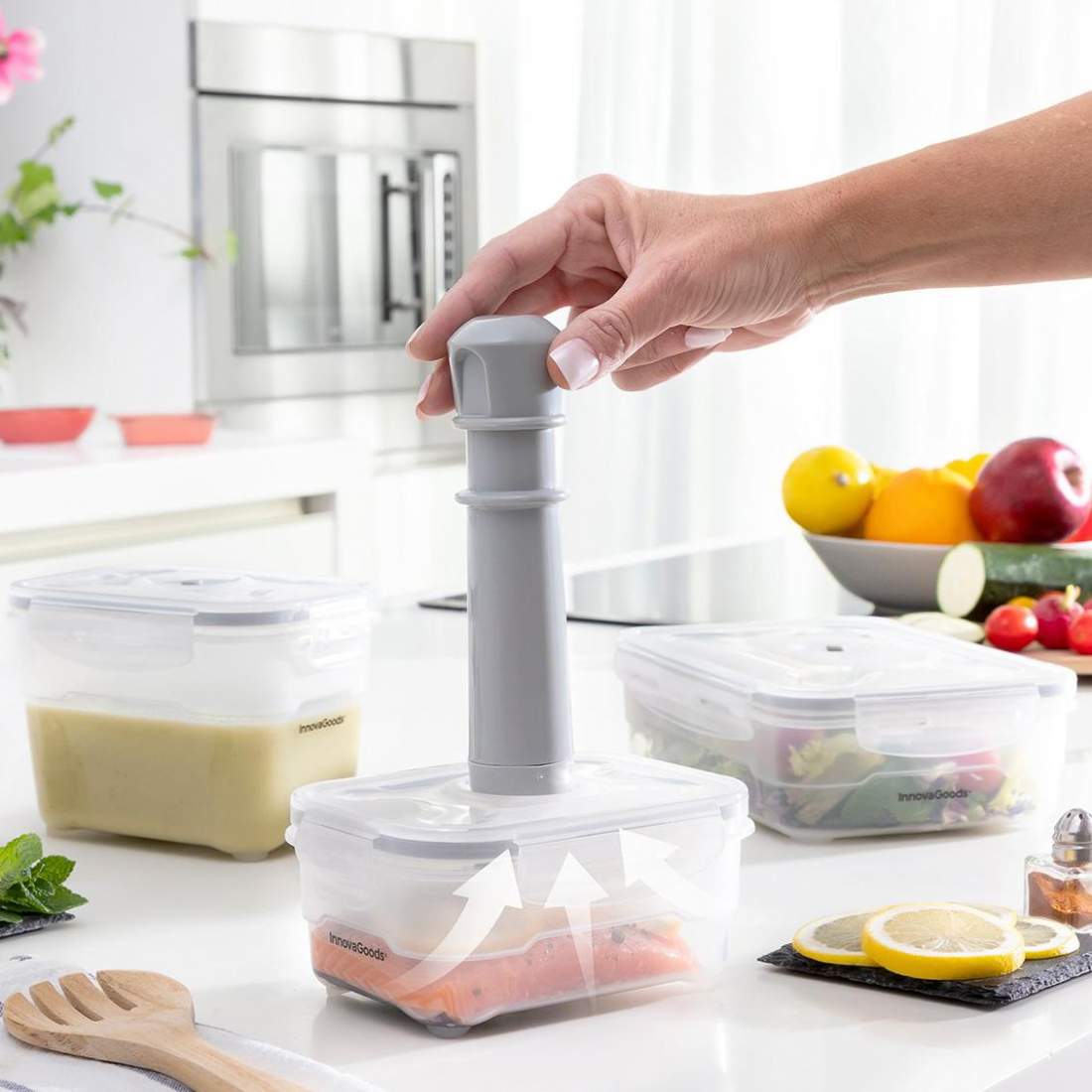 3x Food Containers with Vacuum pump eStore