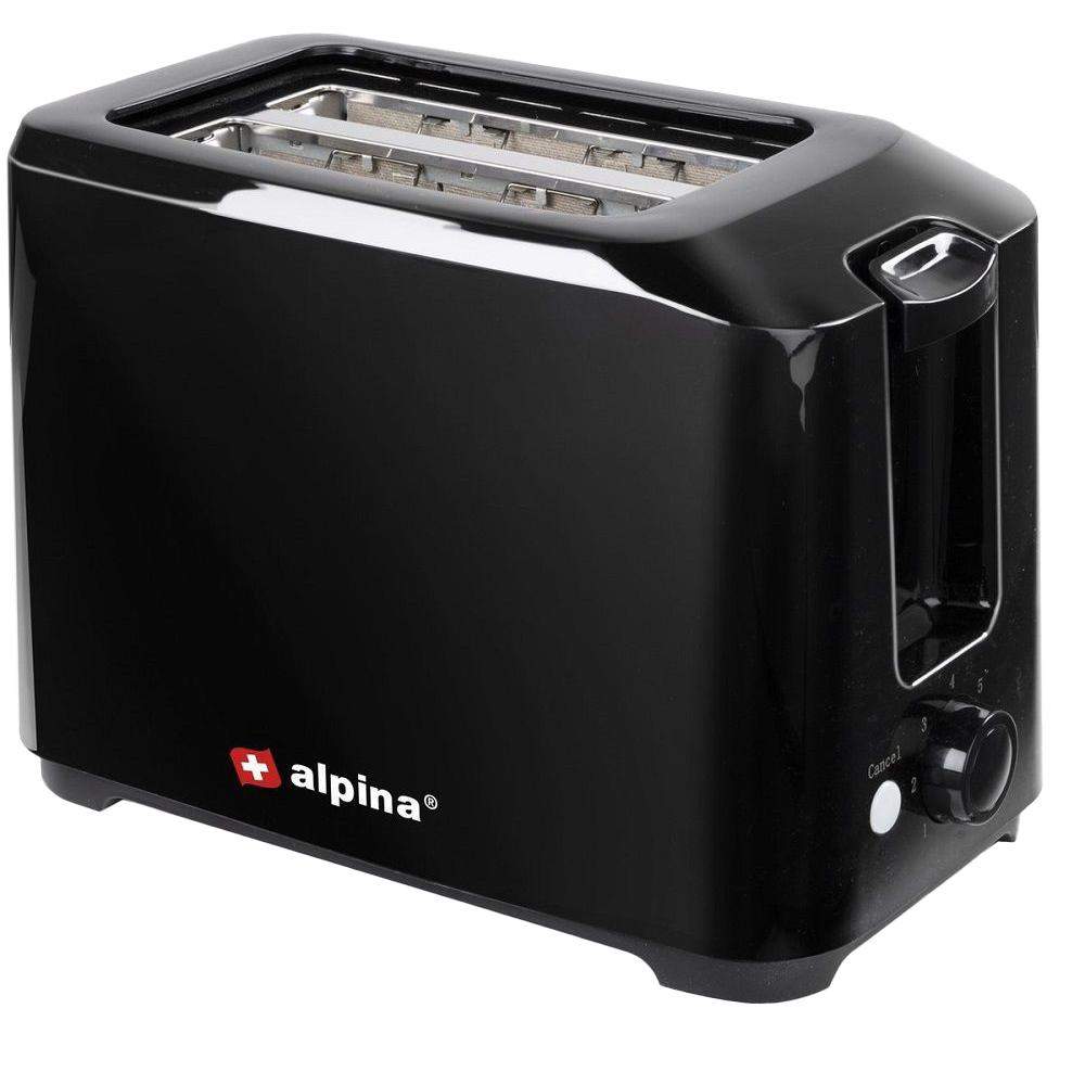 Brødrister, 2 Brødskiver - 700 W - Sort