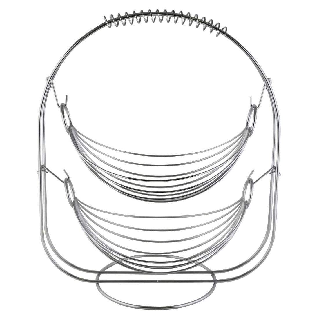 Frugtkurv med To Kurve - Forkromet Stål