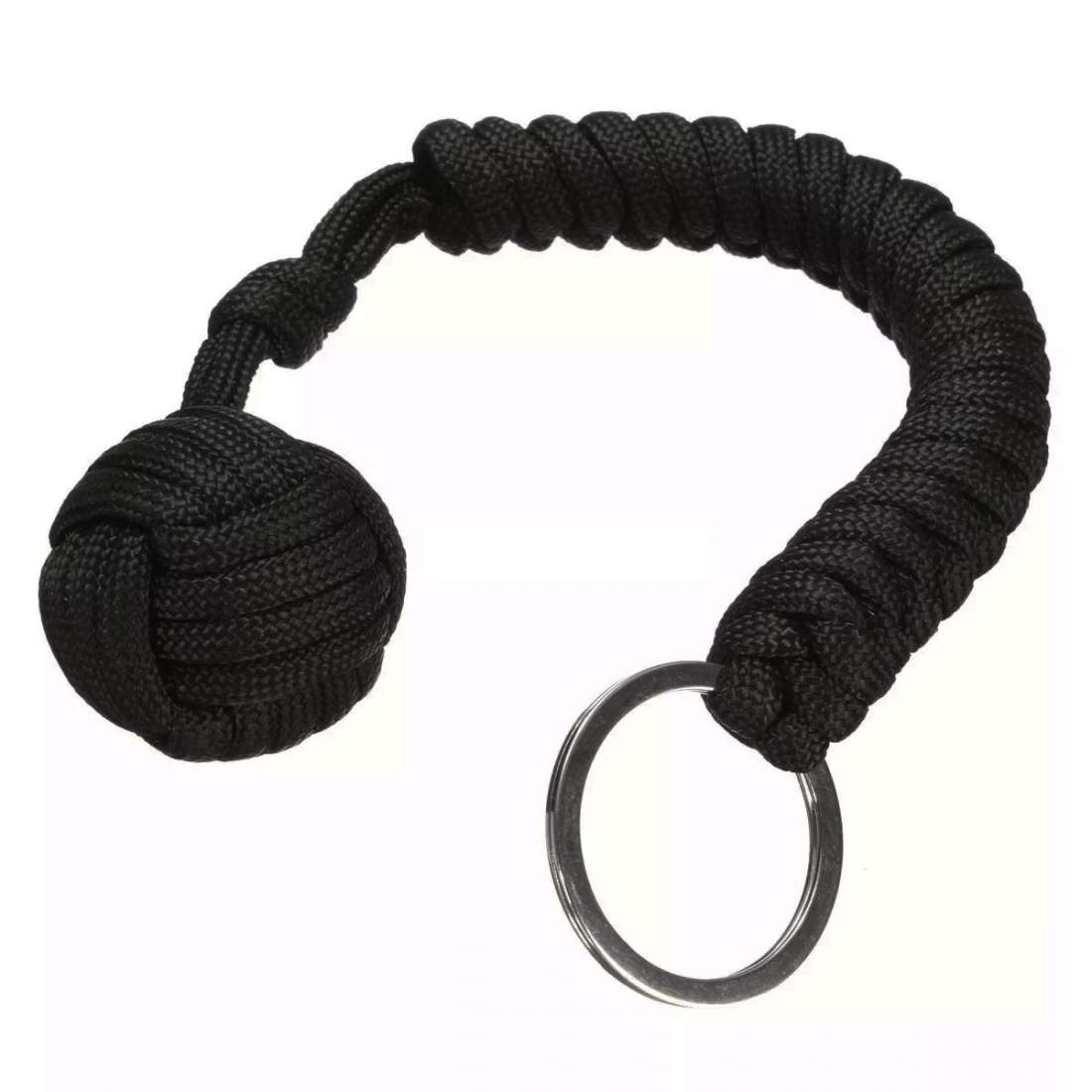 Paracord med selvforsvarsbold - sort