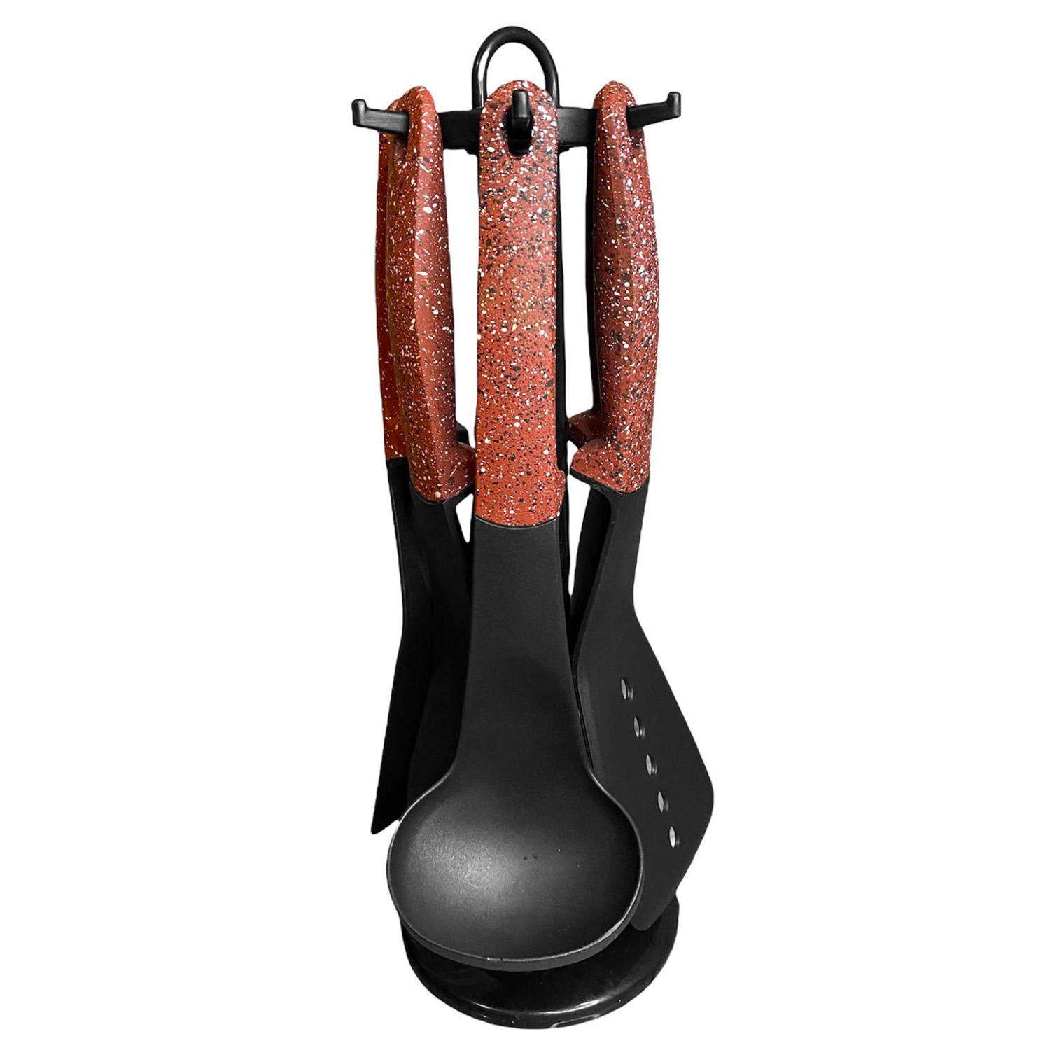 Køkkenredskaber med stativ - Rød