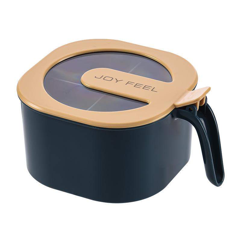 Krydderiæske med 4 rum og skeer